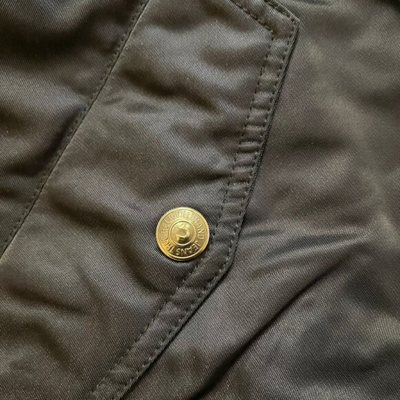 True Religion Men’s Bomber Jacket Medium Navy Blue Quilted Flight MA-1 Style - Picture 5 of 5